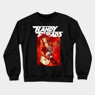 Randy Rhoads on fire Crewneck Sweatshirt